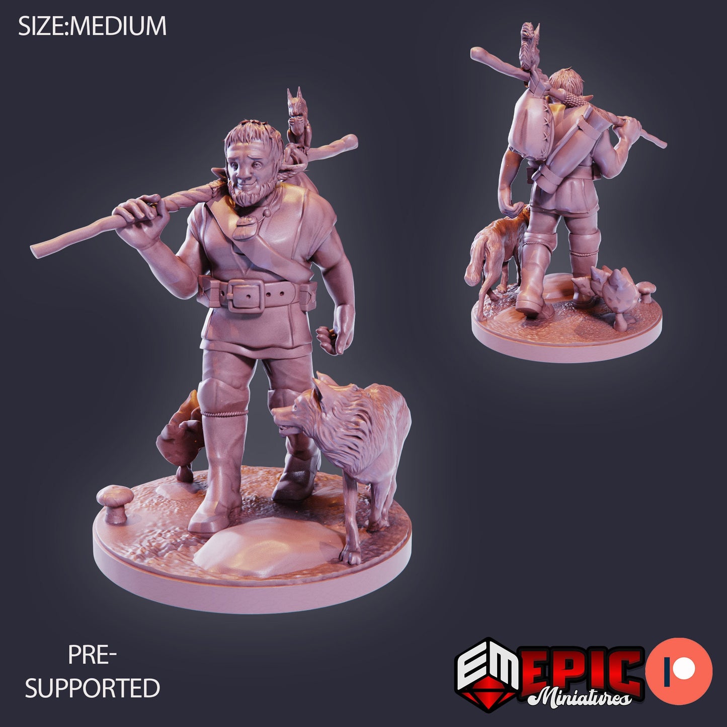 Firbolg Druid (3 Variants Available) - Epic Miniatures