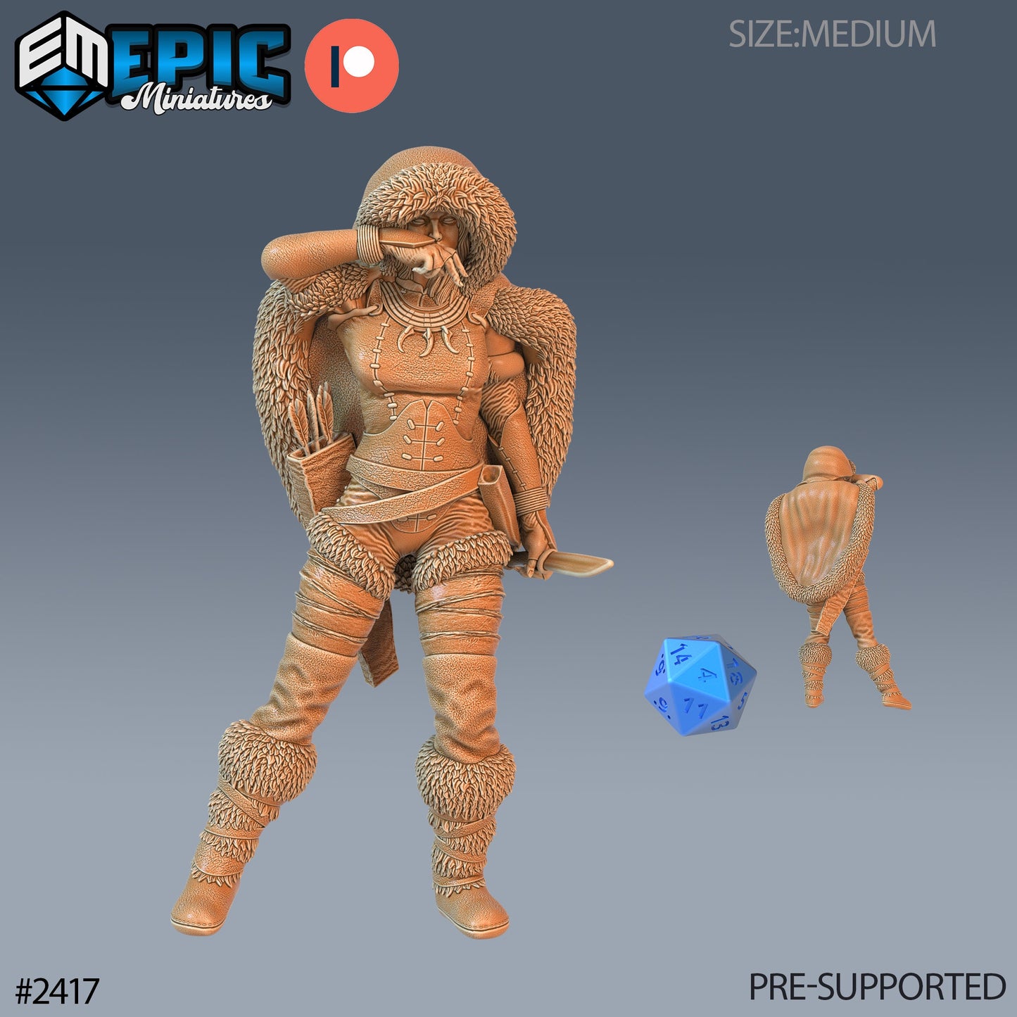 Northern Tribes Warrior (3 Variants Available) - Epic Miniatures