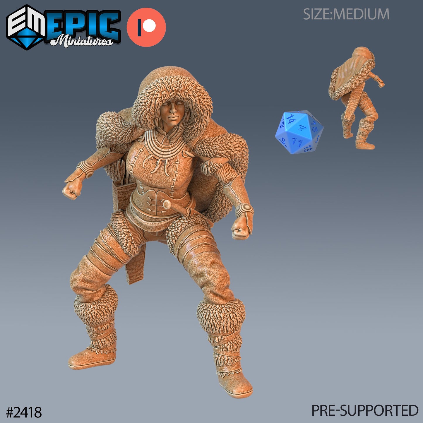 Northern Tribes Warrior (3 Variants Available) - Epic Miniatures