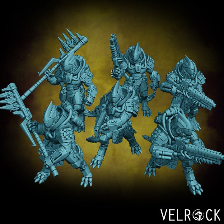 Saurian Mercenary Grunts Set 1 (6 Variants Available) - Velrock