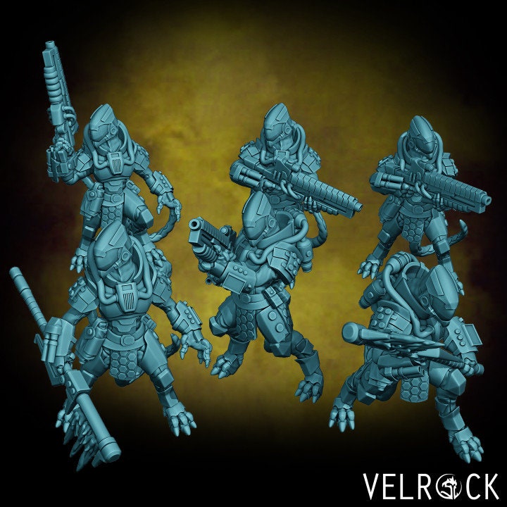 Saurian Mercenary Grunts Set 2 (6 Variants Available) - Velrock