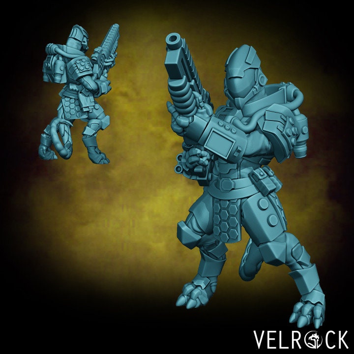 Saurian Mercenary Grunts Set 2 (6 Variants Available) - Velrock