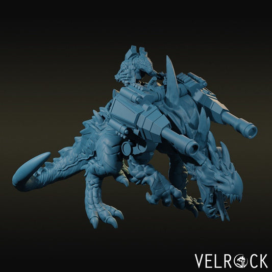 Colossal Lizard and Rider - Velrock