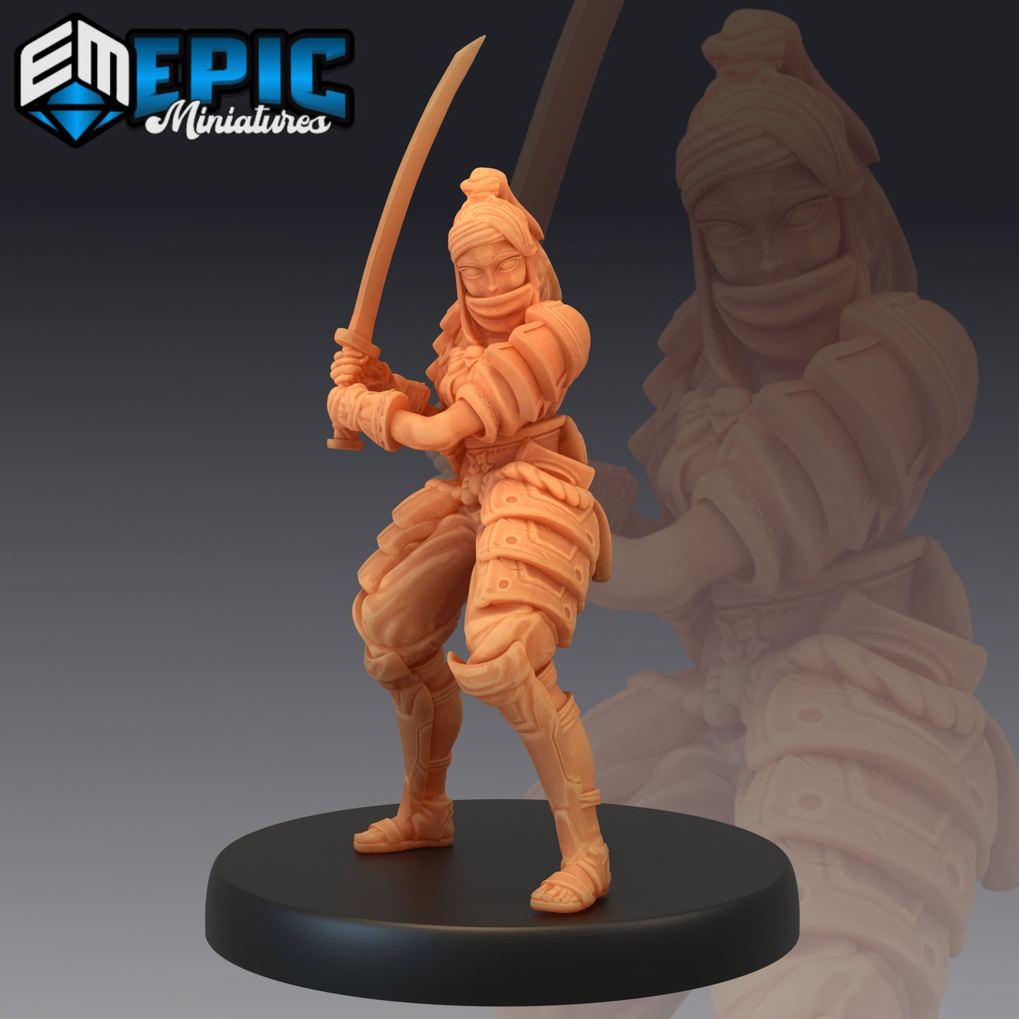 Samurai Female (3 Variants) - Epic Miniatures