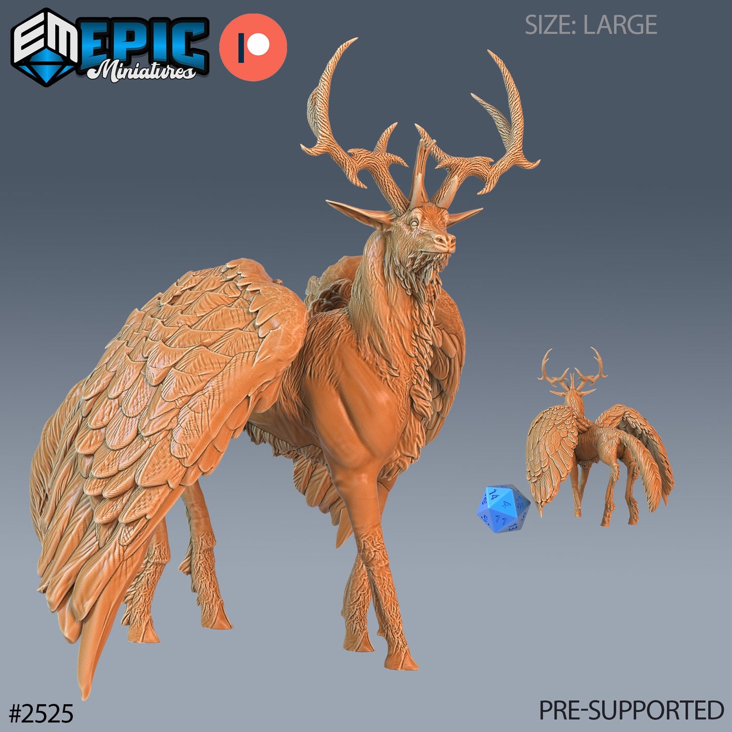 Winged Deer (3 Variants Available) - Epic Miniatures