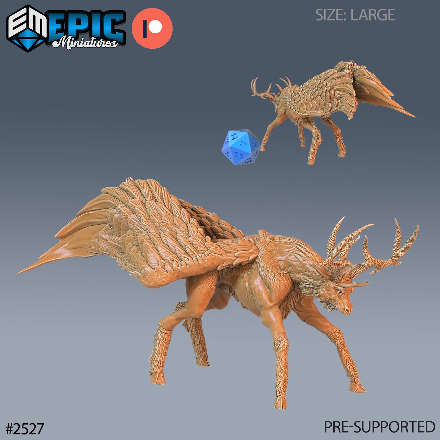 Winged Deer (3 Variants Available) - Epic Miniatures