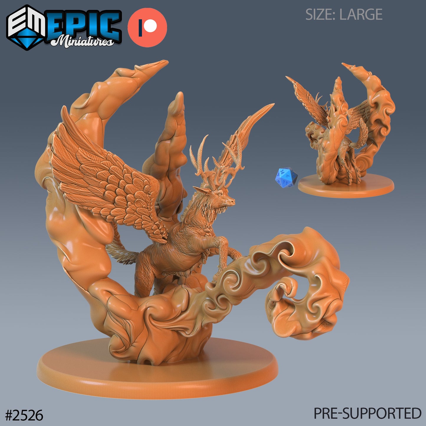 Winged Deer (3 Variants Available) - Epic Miniatures