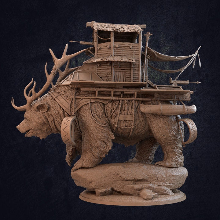 Ursaliath with Cabin Lodge - Dragon Trapper's Lodge