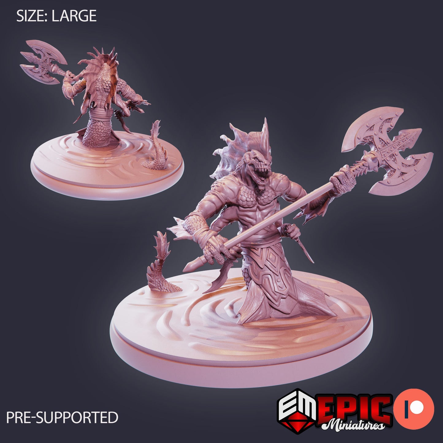 Marsh Naga (3 Variants Available) - Epic Miniatures