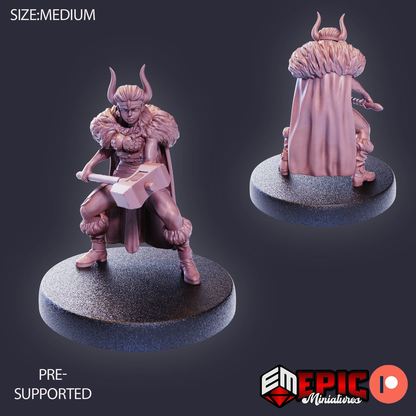 Dwarf Princess (3 Variants Available) - Epic Miniatures