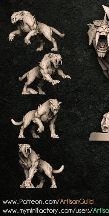 Smilodon (4 Variants Available) - Artisan Guild