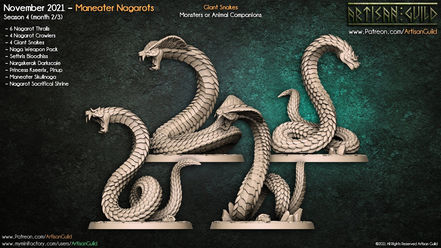 Giant Snake (4 Variants Available) - Artisan Guild