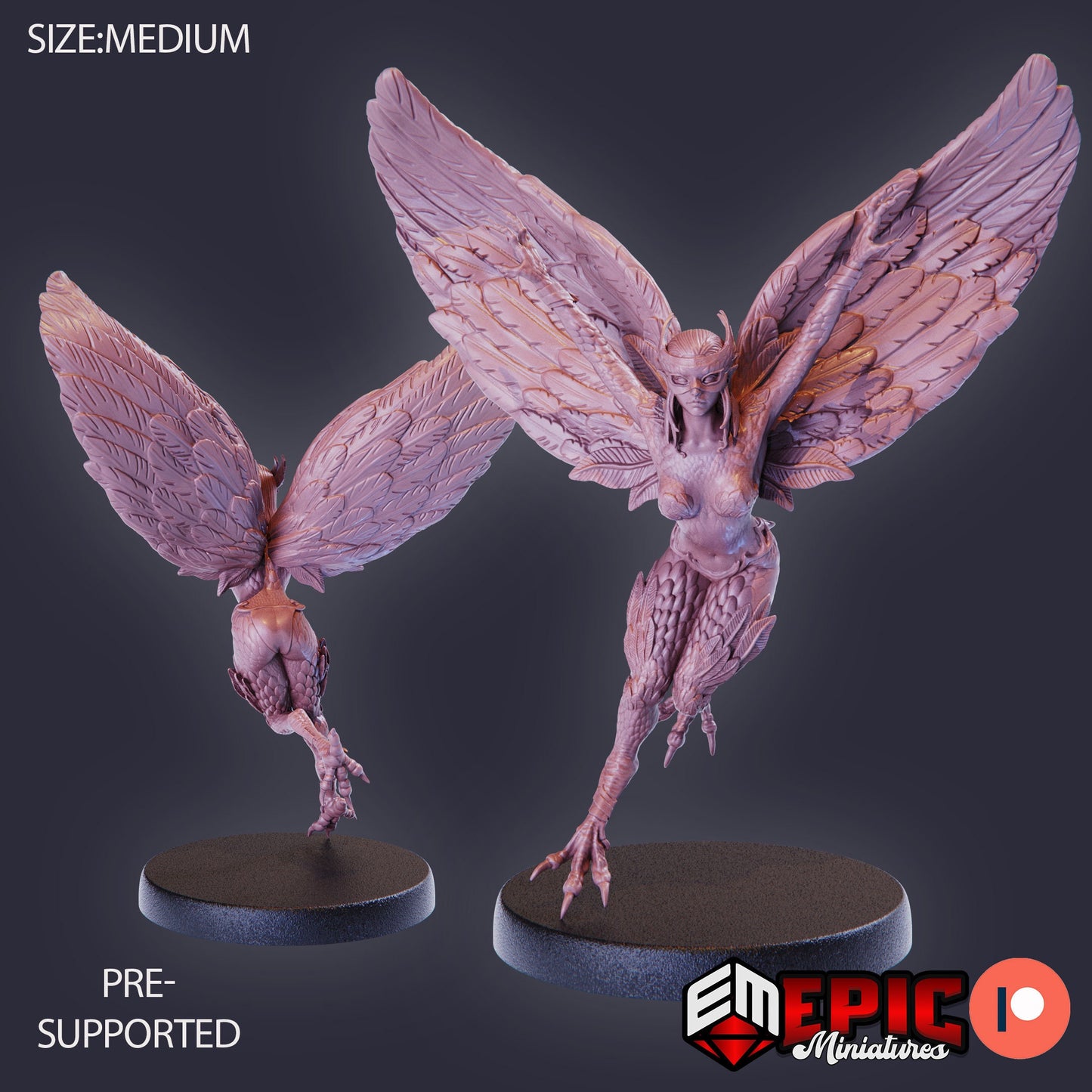 Mountain Harpy (5 Variants) - Epic Miniatures