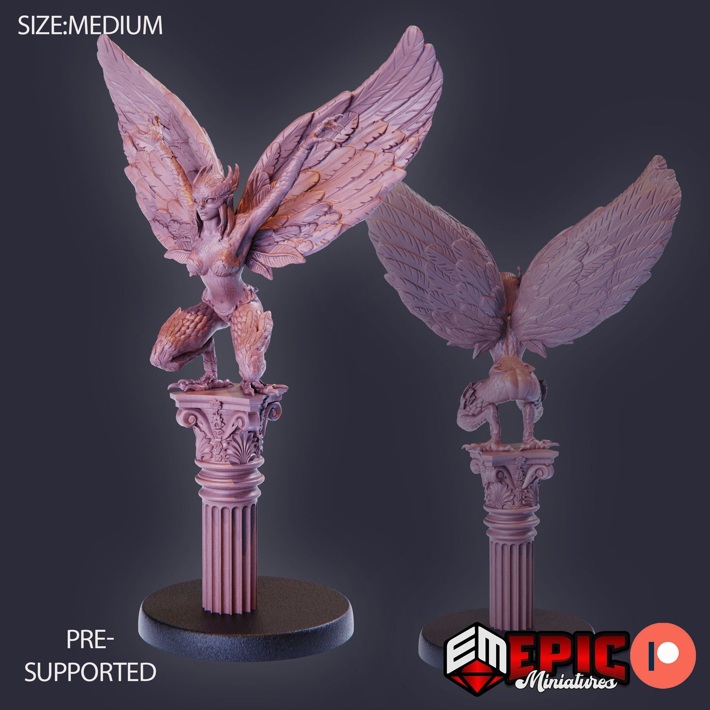 Mountain Harpy (5 Variants) - Epic Miniatures