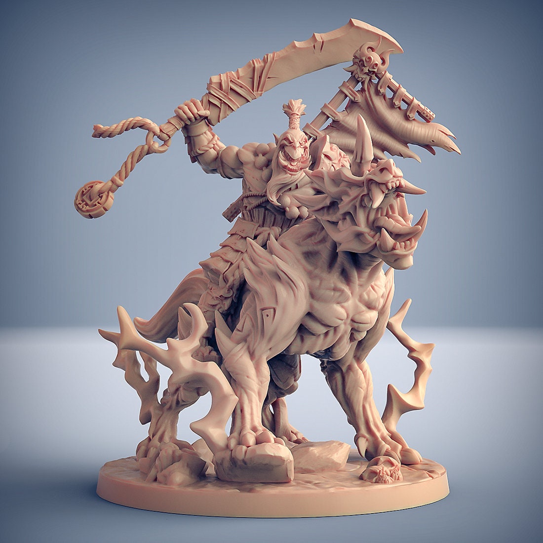 Yoshigruzu riding Warugo the Onibeast (4 Variants Available) - Artisan Guild