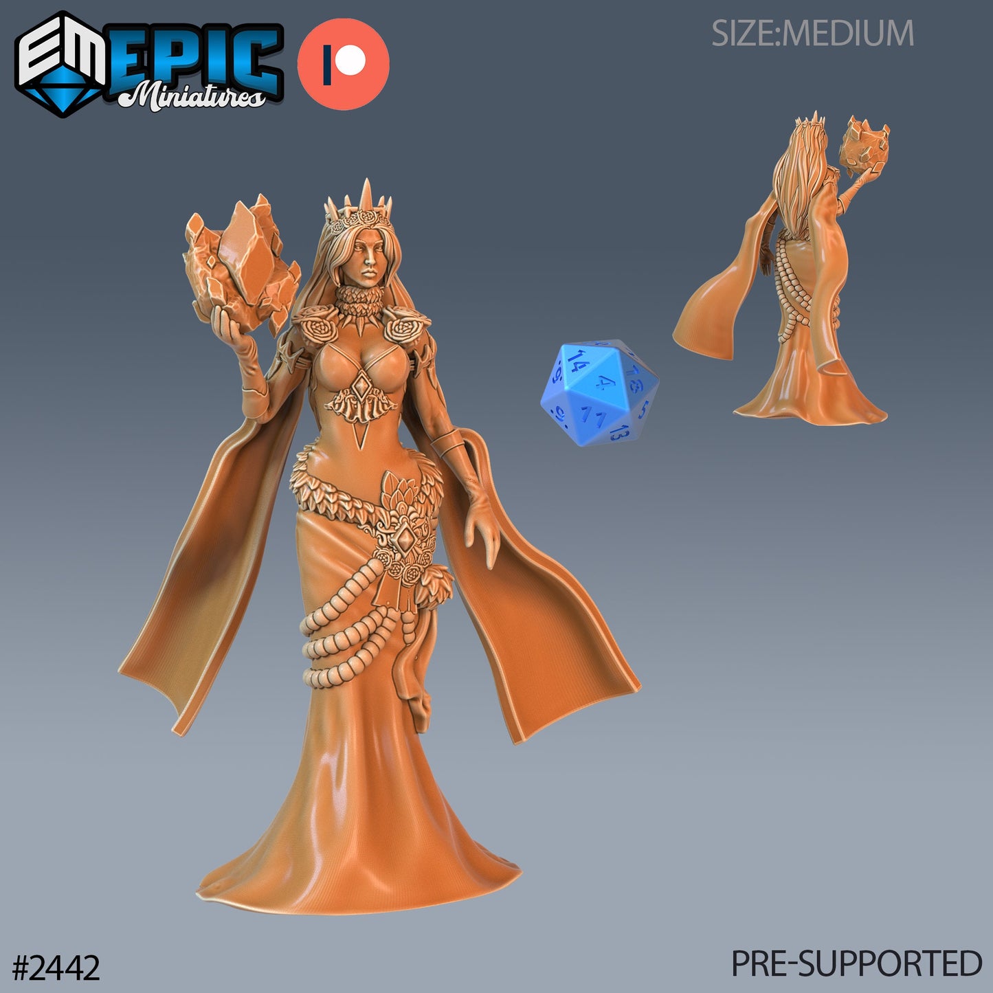 Ice Sorceress (3 Variants Available) - Epic Miniatures