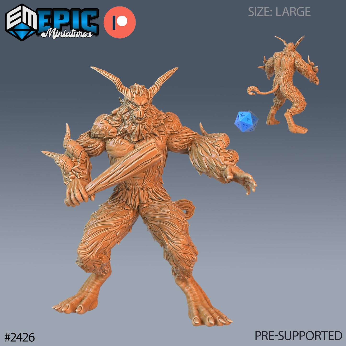 Big Foot Yeti (4 Variants Available) - Epic Miniatures