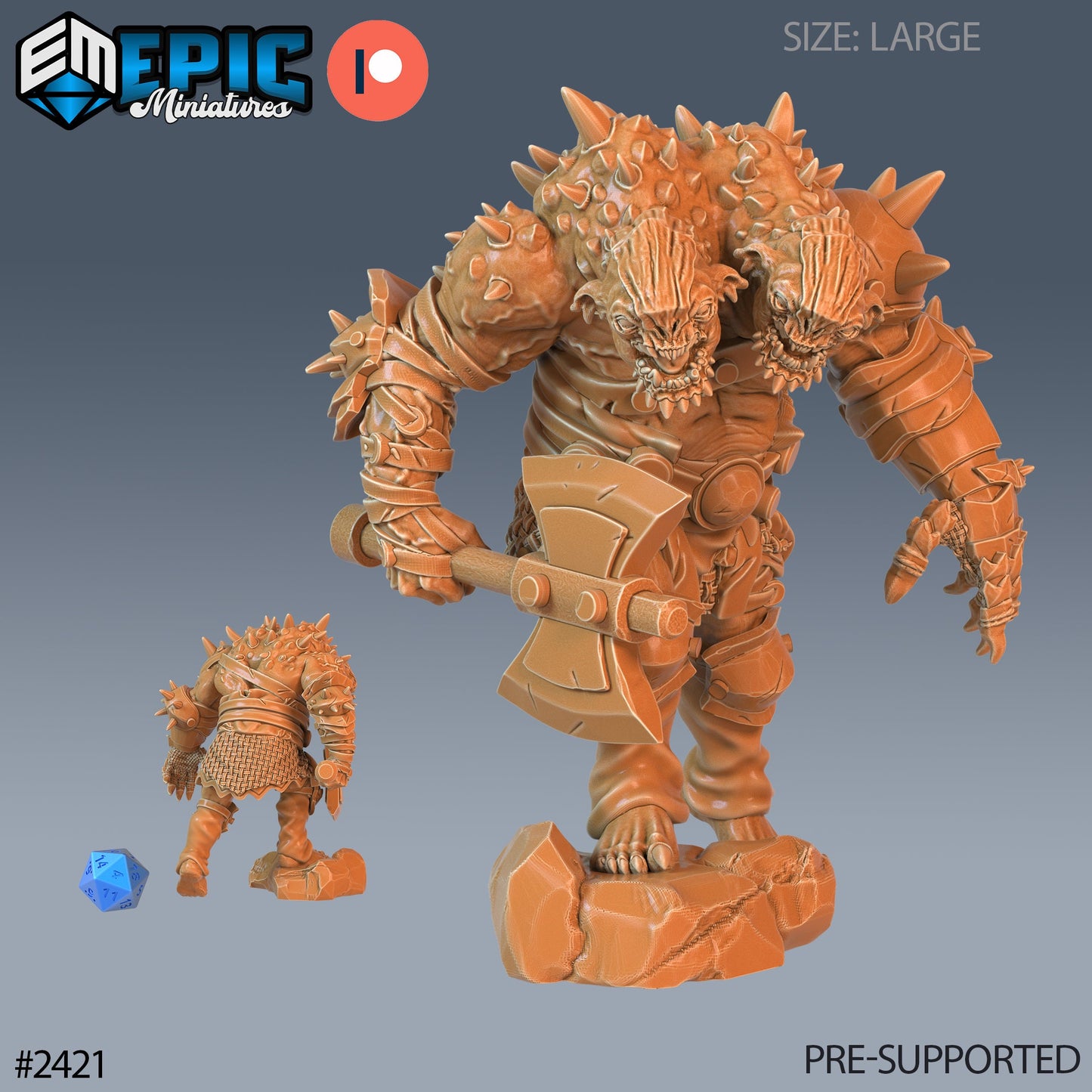 Ettin Beast (3 Variants Available) - Epic Miniatures