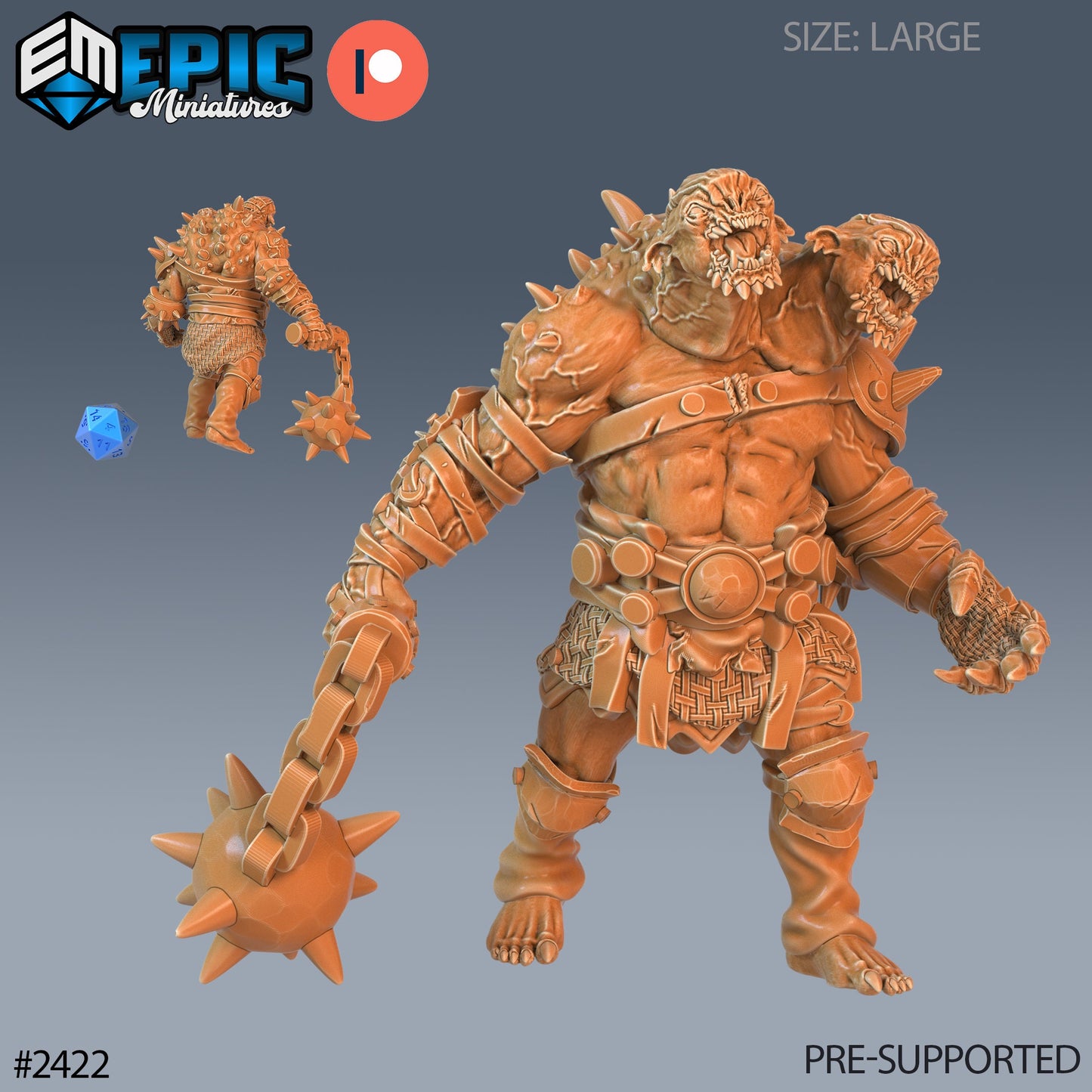 Ettin Beast (3 Variants Available) - Epic Miniatures