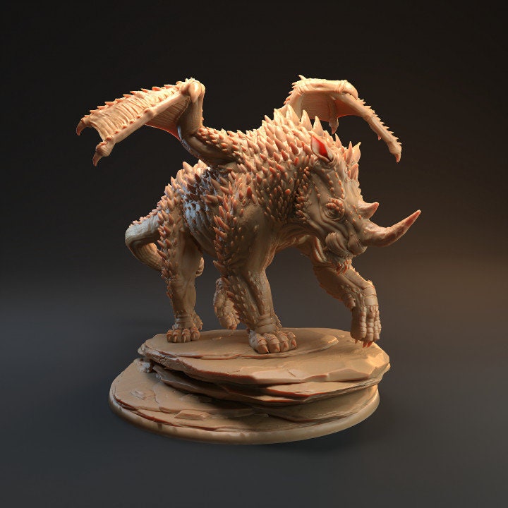 Snub-Winged Horn Crest, Rhino Dragon (2 Variants Available) - Dragon Trapper's Lodge