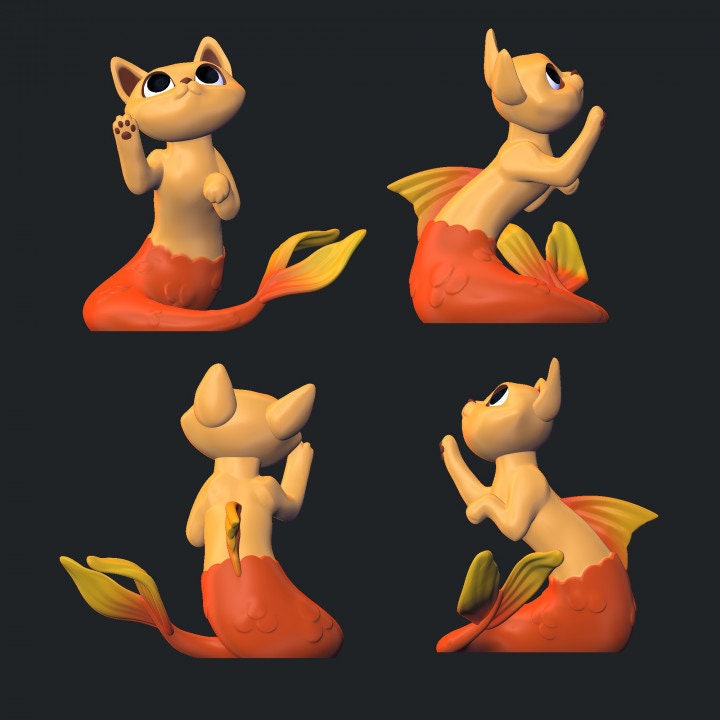 Mer-Cats - Purrmaids Set 1 (3 Variants Available) - Kawna Minis