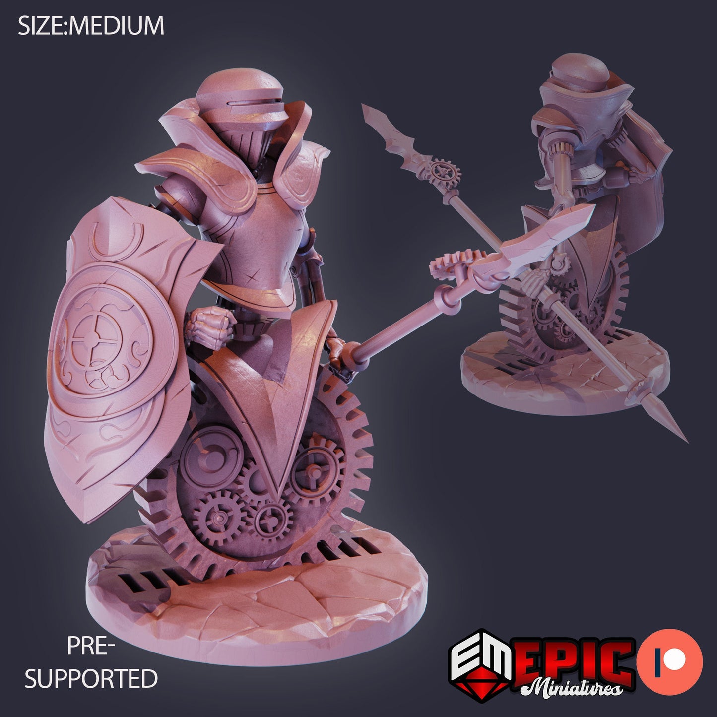 Gear Town Knight (3 Variants) - Epic Miniatures