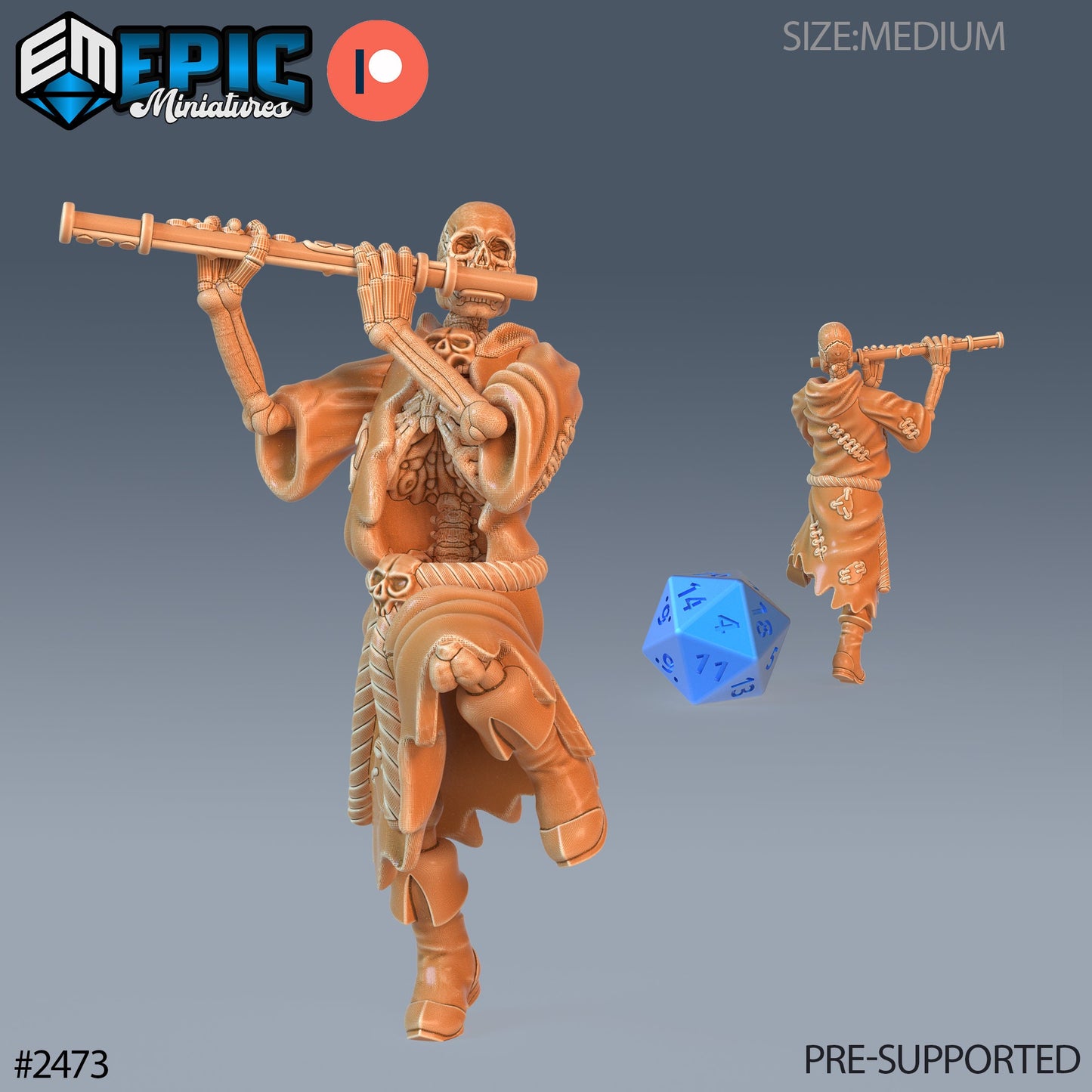 Skeleton Musician Set 2 (5 Variants) - Epic Miniatures