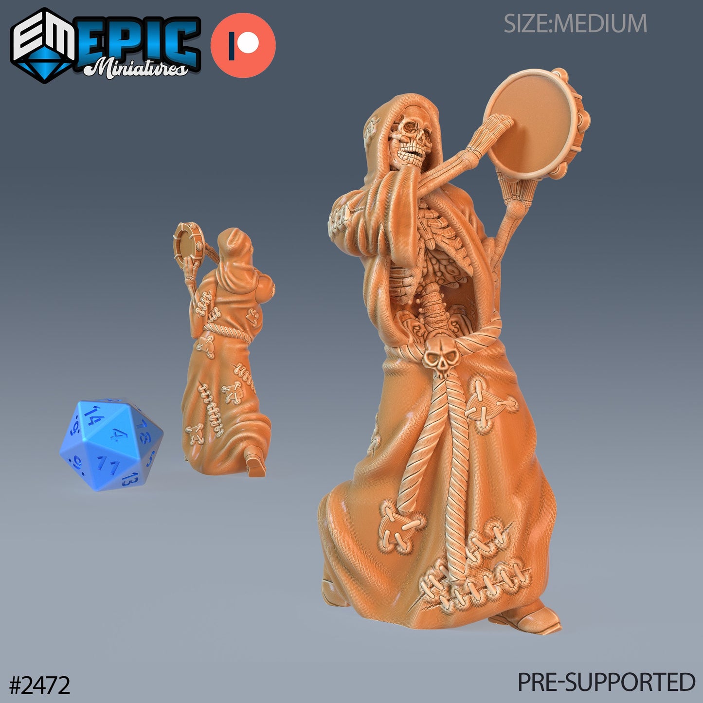 Skeleton Musician Set 2 (5 Variants) - Epic Miniatures