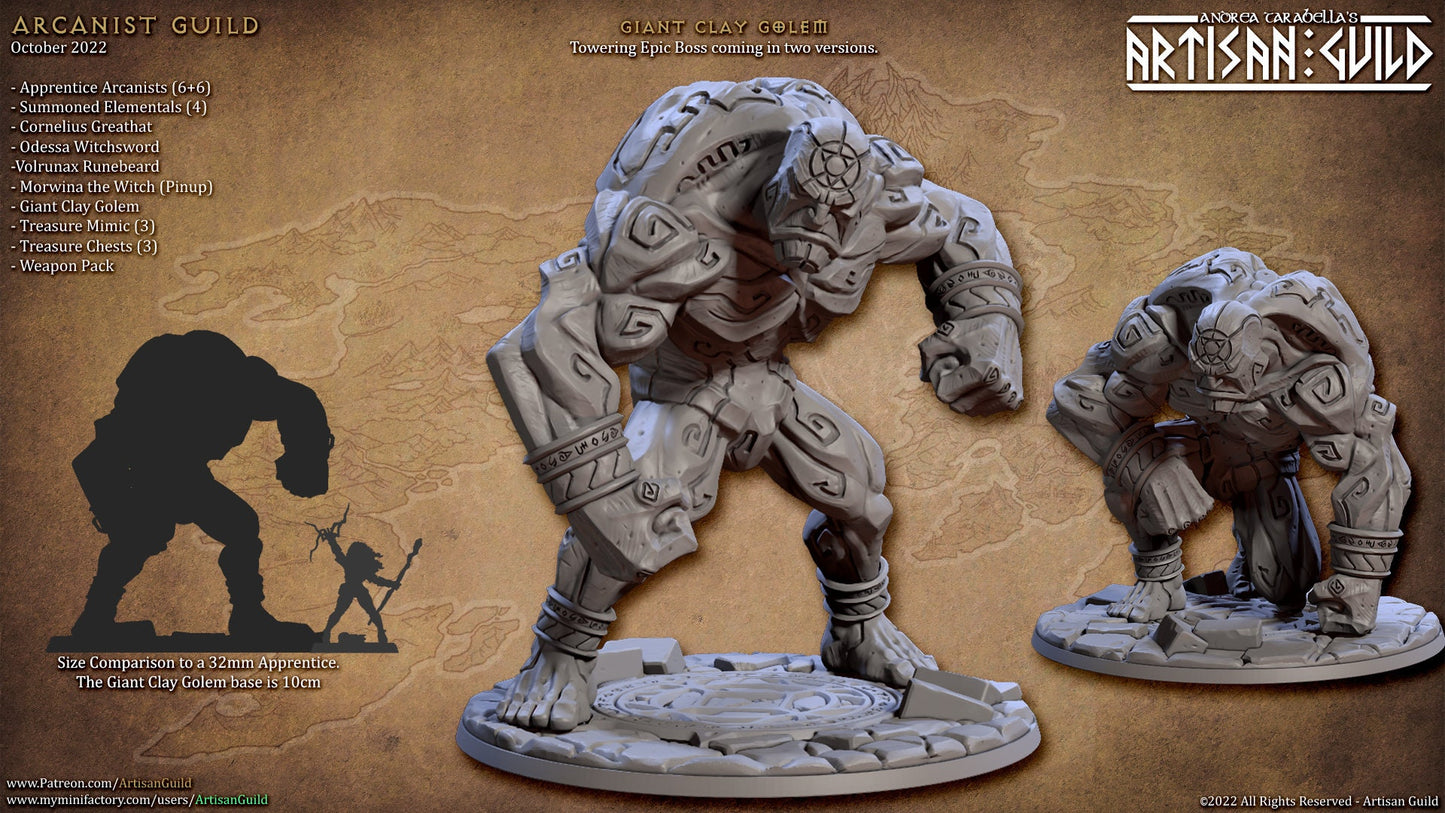 Giant Clay Golem (2 variants available) - Artisan Guild