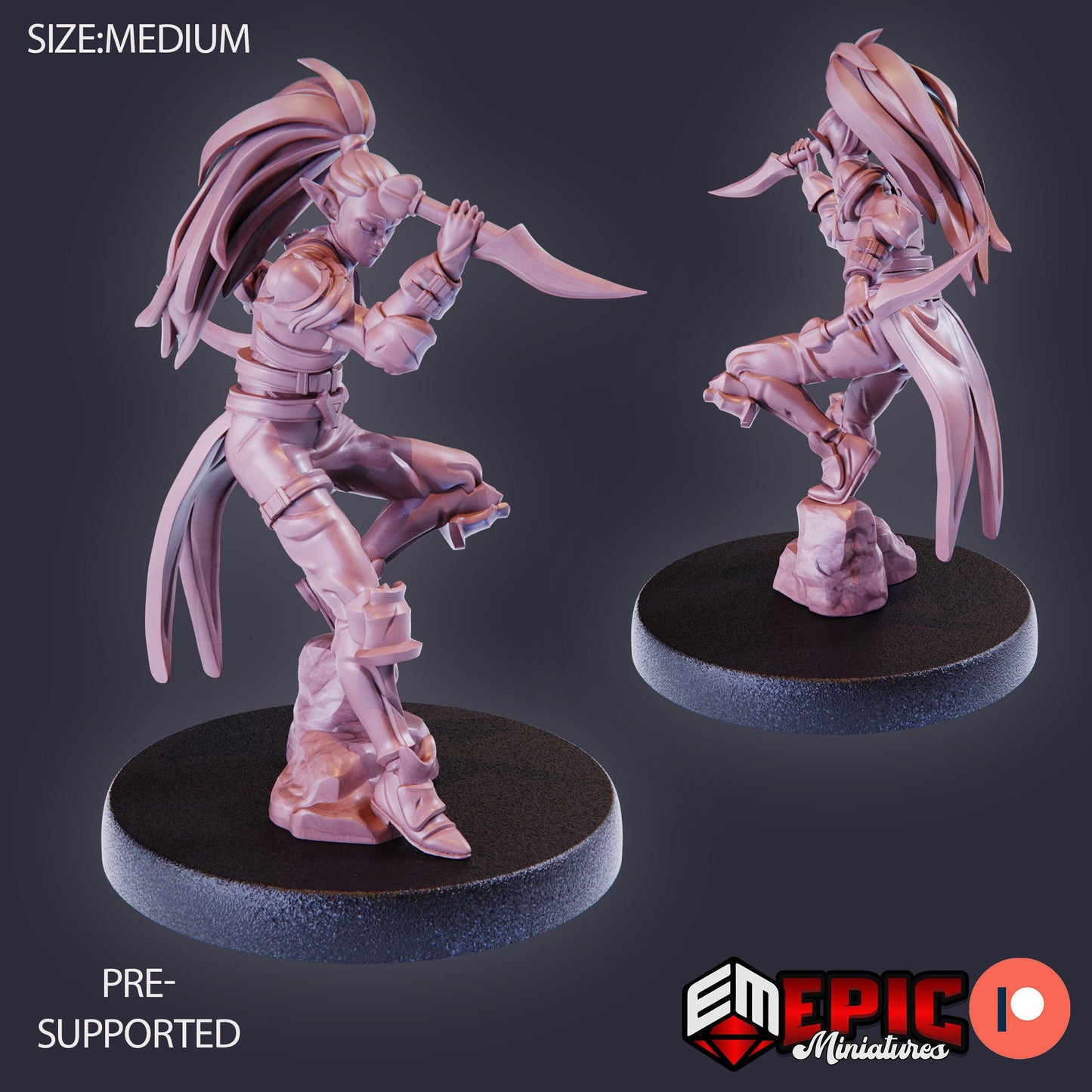 Elf Rogue (4 Variants Available) - Epic Miniatures