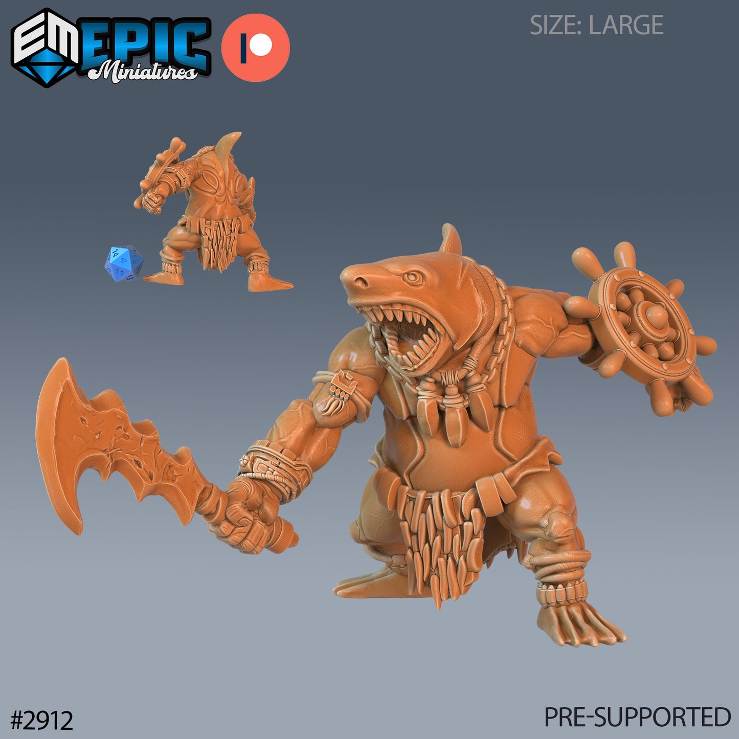 Sharkfolk Brute (3 Variants Available) - Epic Miniatures