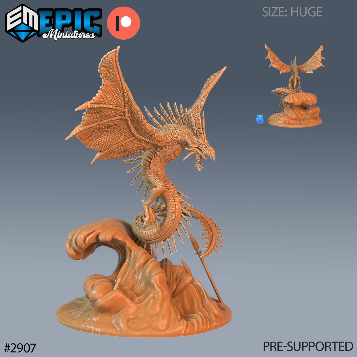 Ocean Drake (3 Variants Available) - Epic Miniatures