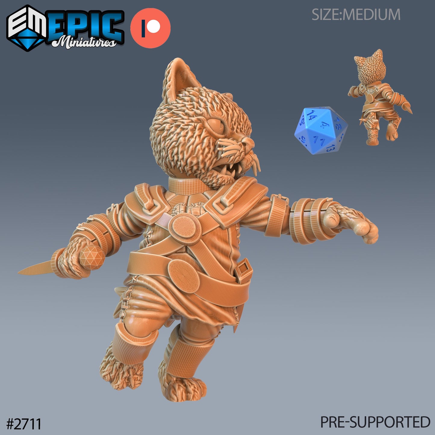 Cat Folk Tribe - Set 1 (4 Variants Available) - Epic Miniatures