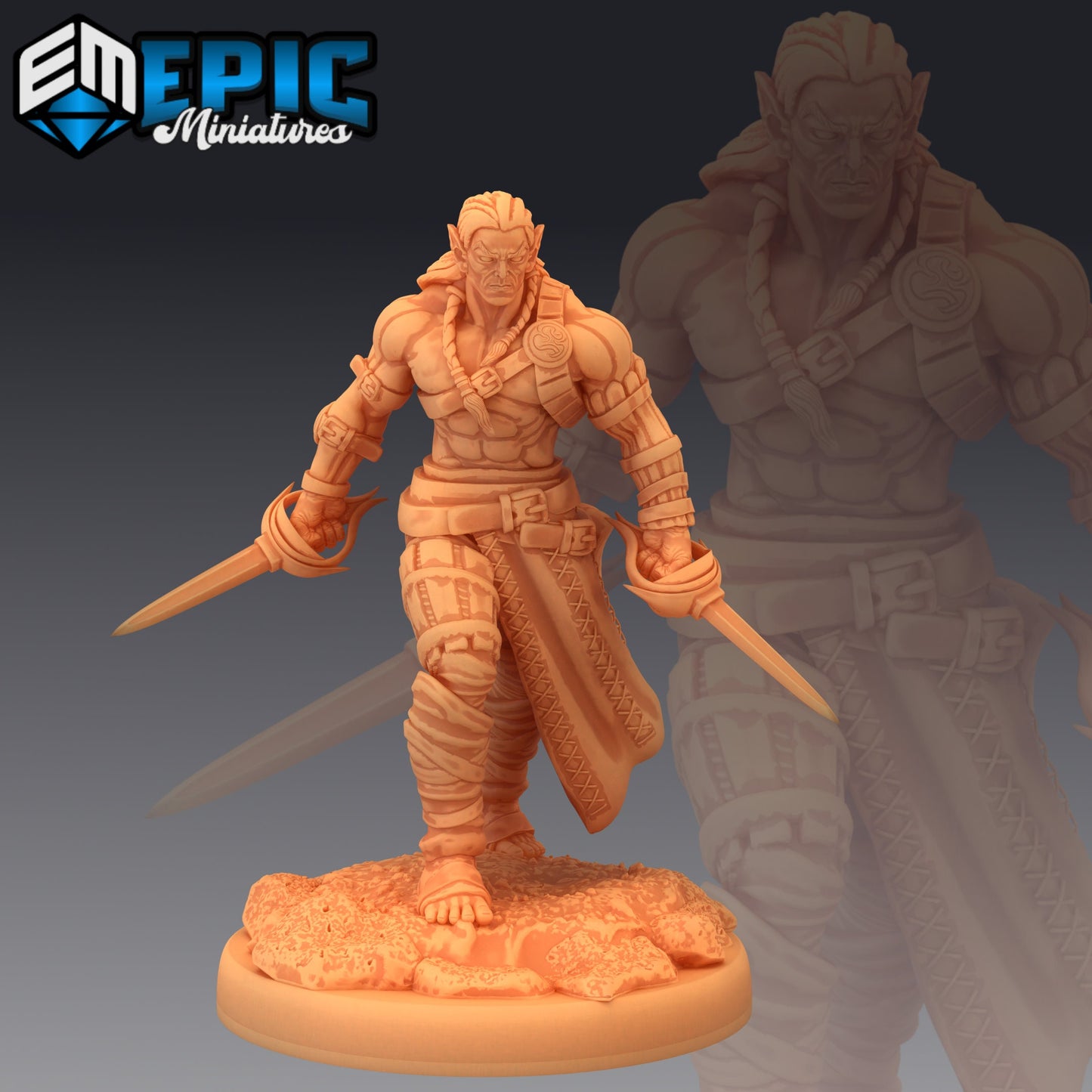 Elven Barbarian (3 Variants) - Epic Miniatures