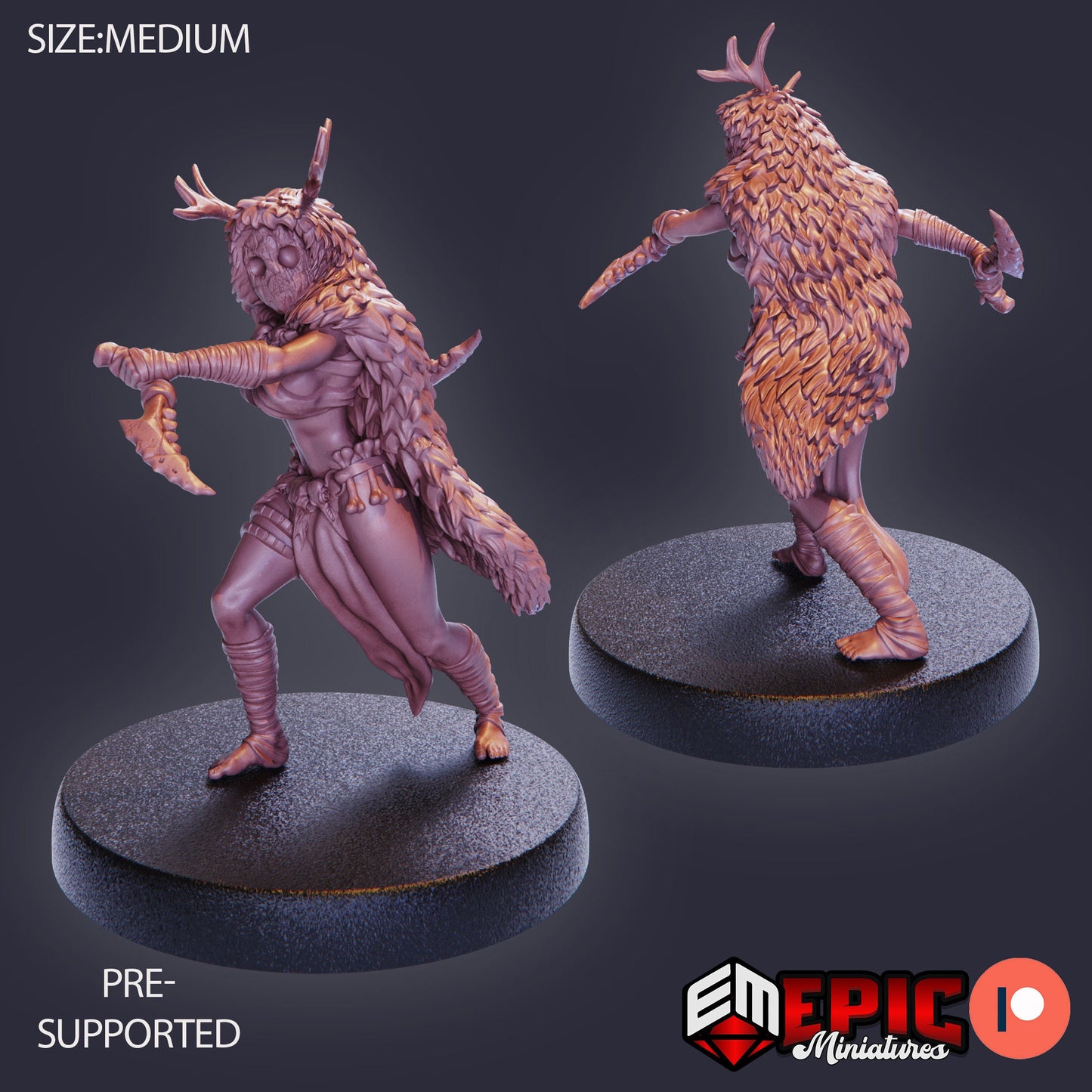 Wood Mask Tribe (3 Variants) - Epic Miniatures