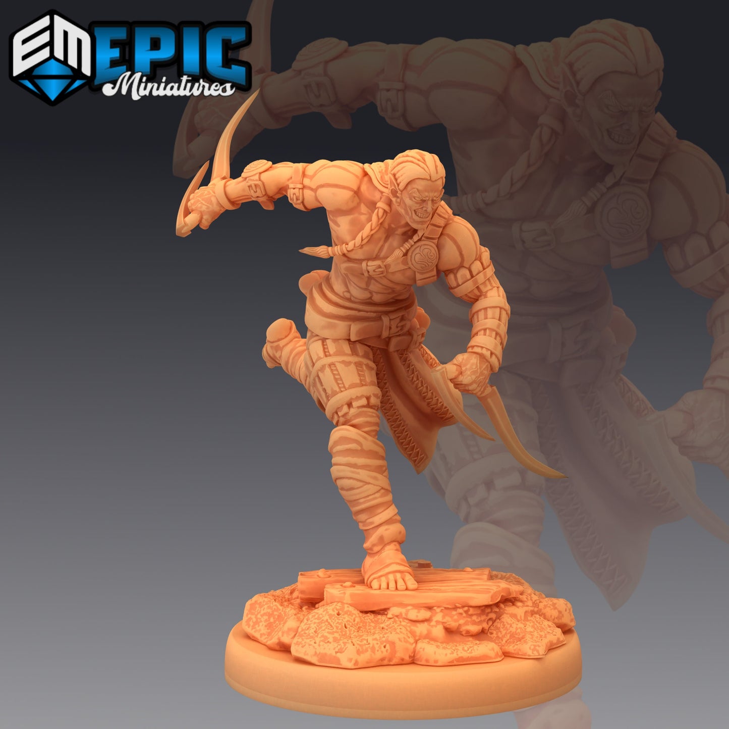 Elven Barbarian (3 Variants) - Epic Miniatures