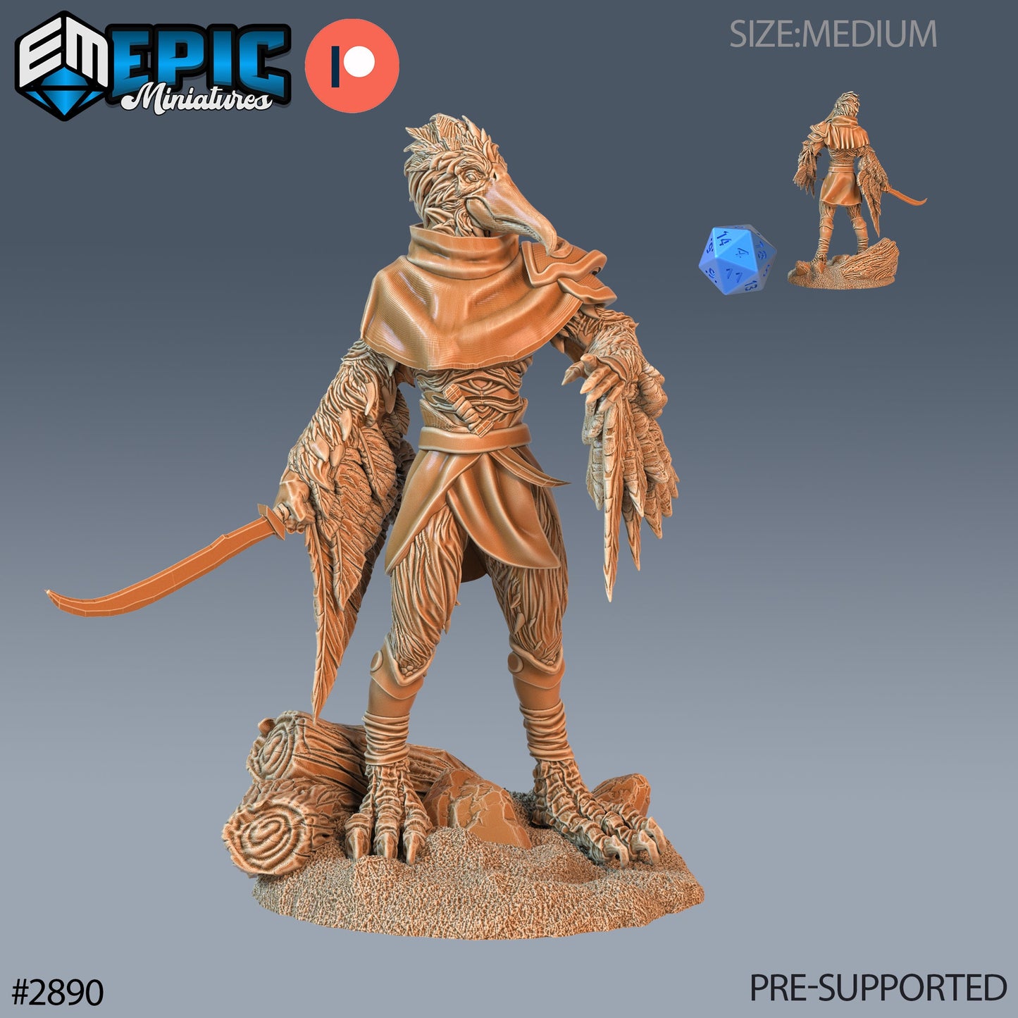Bird Folk Pelican (3 Variants Available) - Epic Miniatures