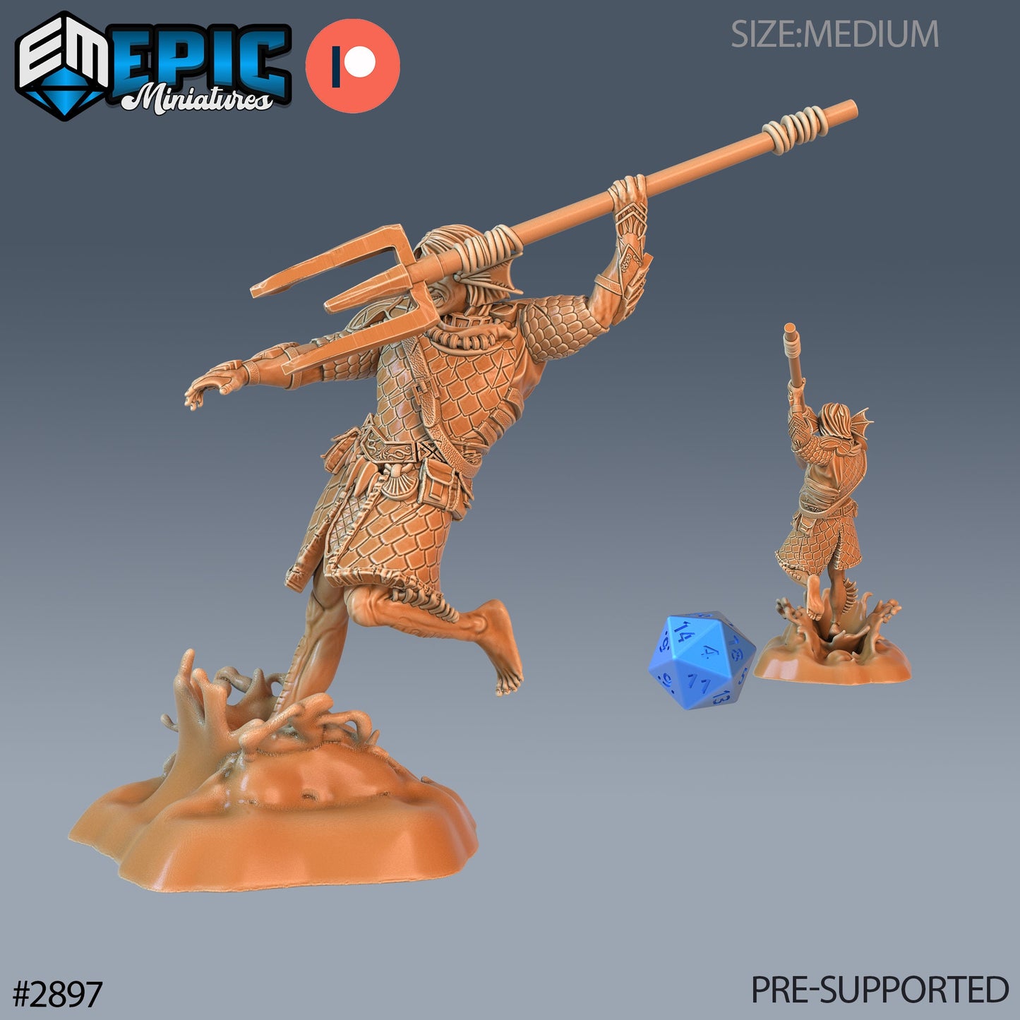 Triton Warrior (3 Variants Available) - Epic Miniatures