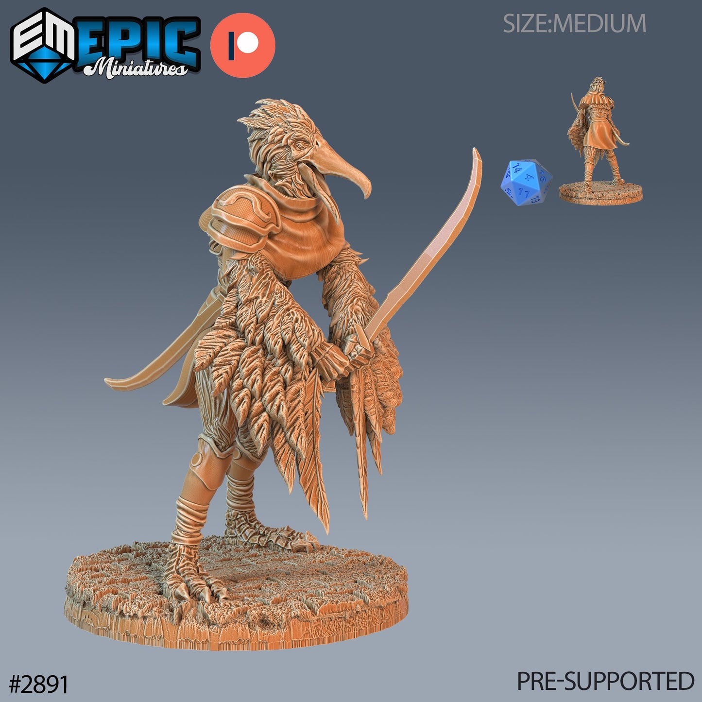 Bird Folk Pelican (3 Variants Available) - Epic Miniatures