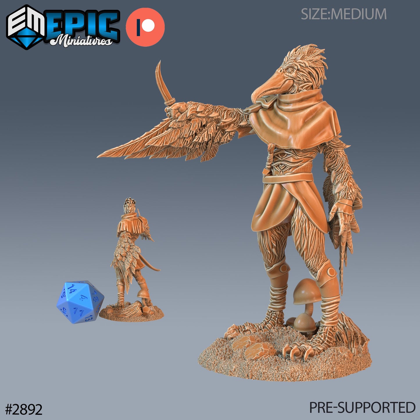 Bird Folk Pelican (3 Variants Available) - Epic Miniatures