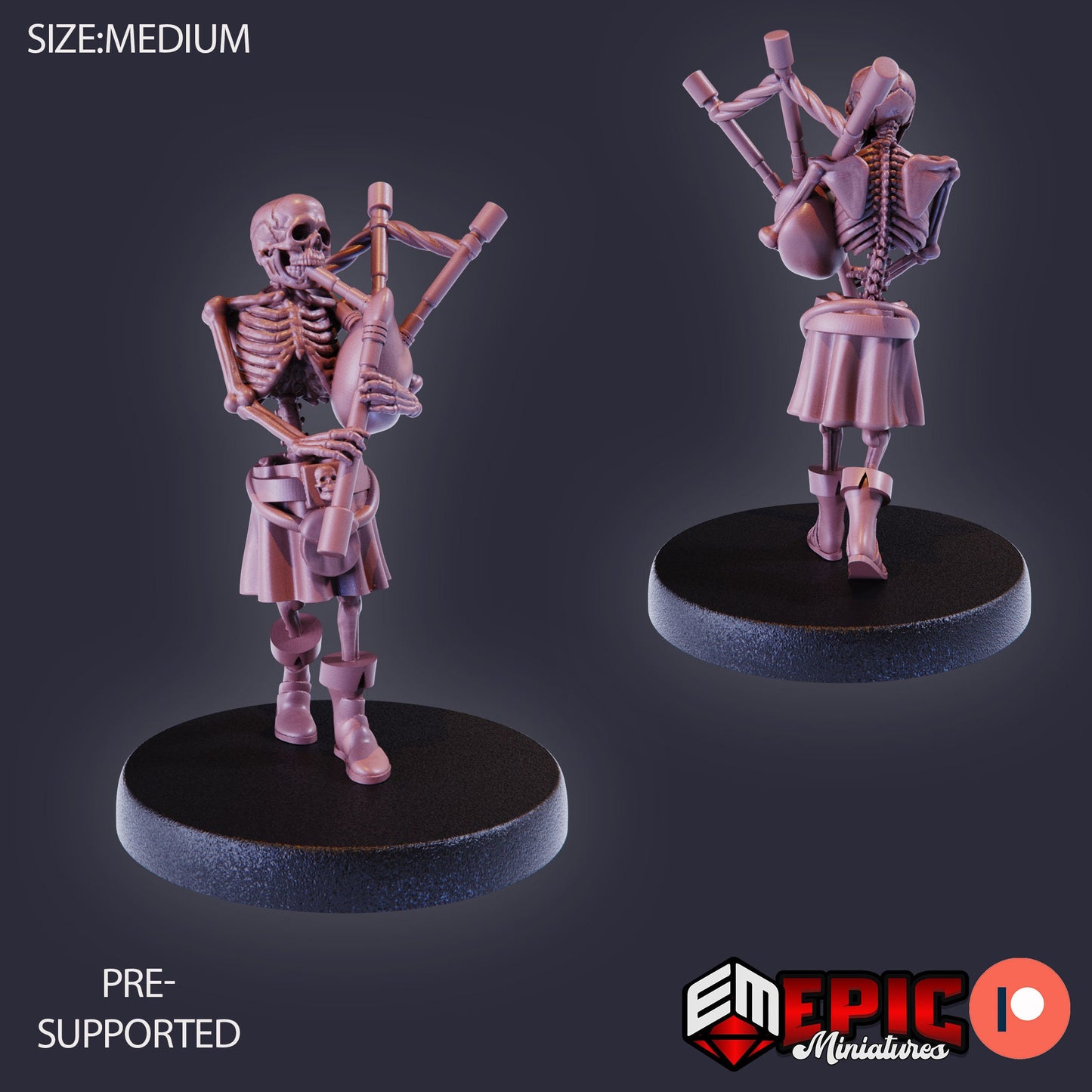 Skeleton Musician Set 1 (6 Variants) - Epic Miniatures