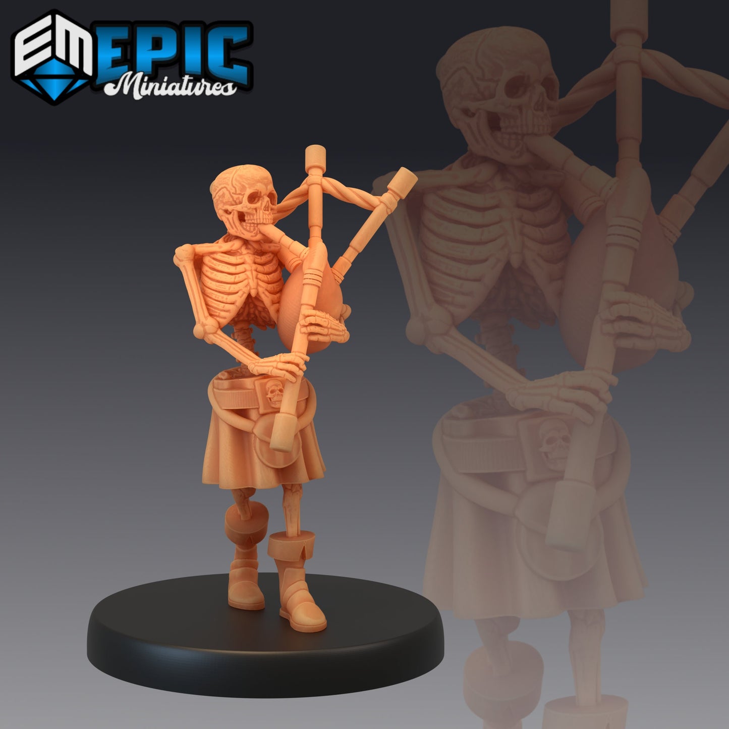 Skeleton Musician Set 1 (6 Variants) - Epic Miniatures