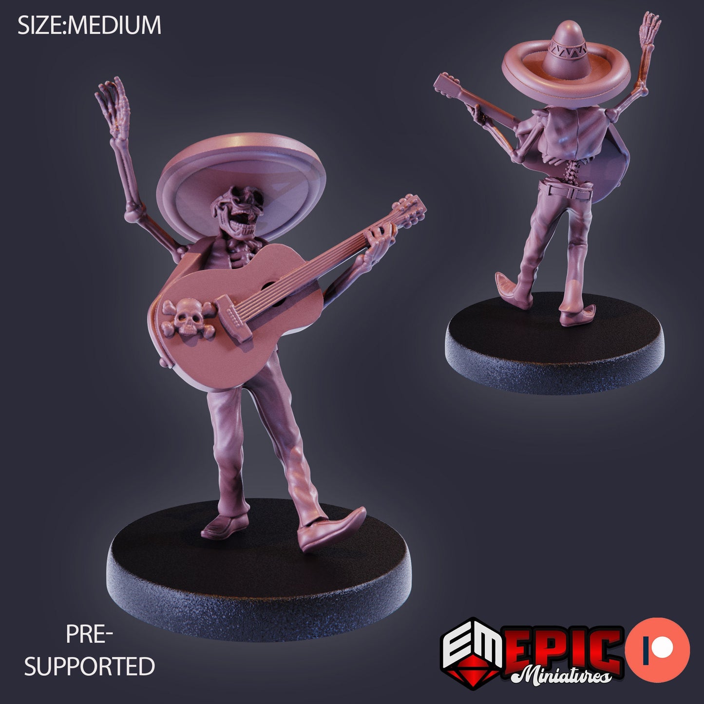 Skeleton Musician Set 1 (6 Variants) - Epic Miniatures