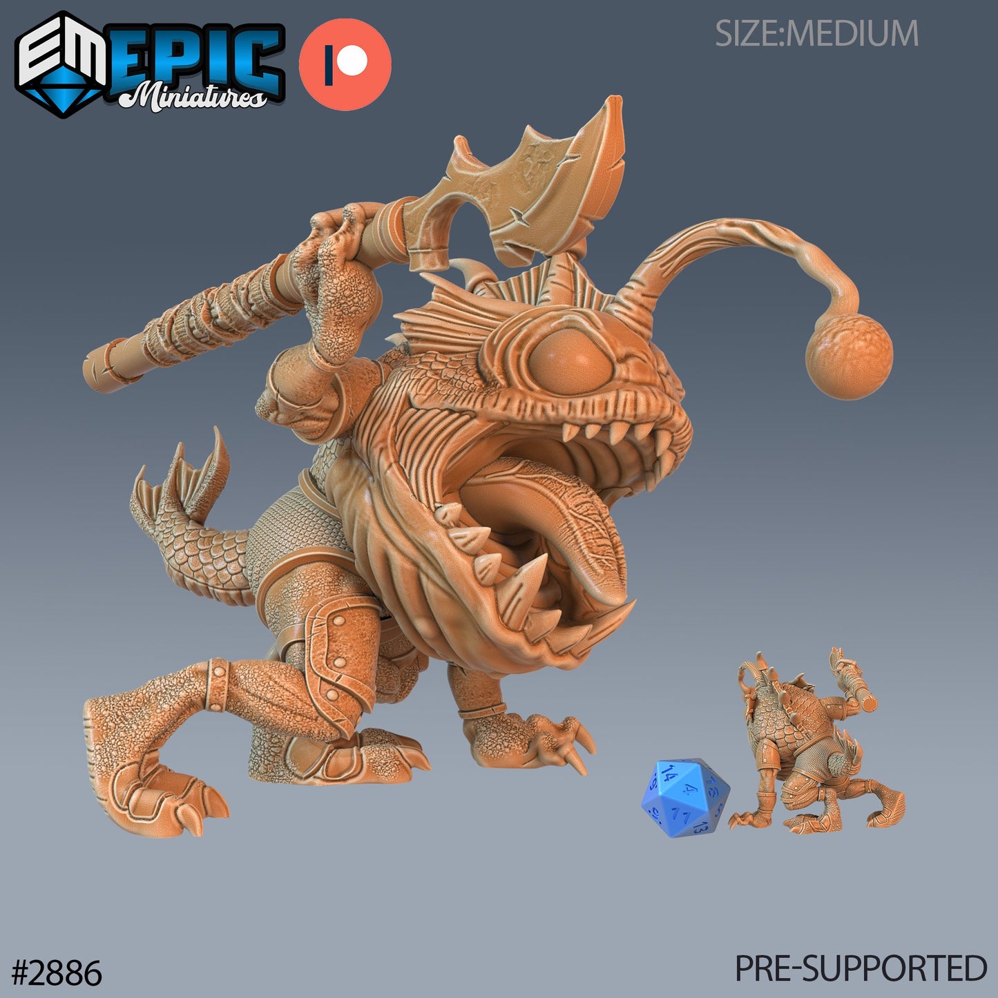 Angler Fish Folk (3 Variants Available) - Epic Miniatures