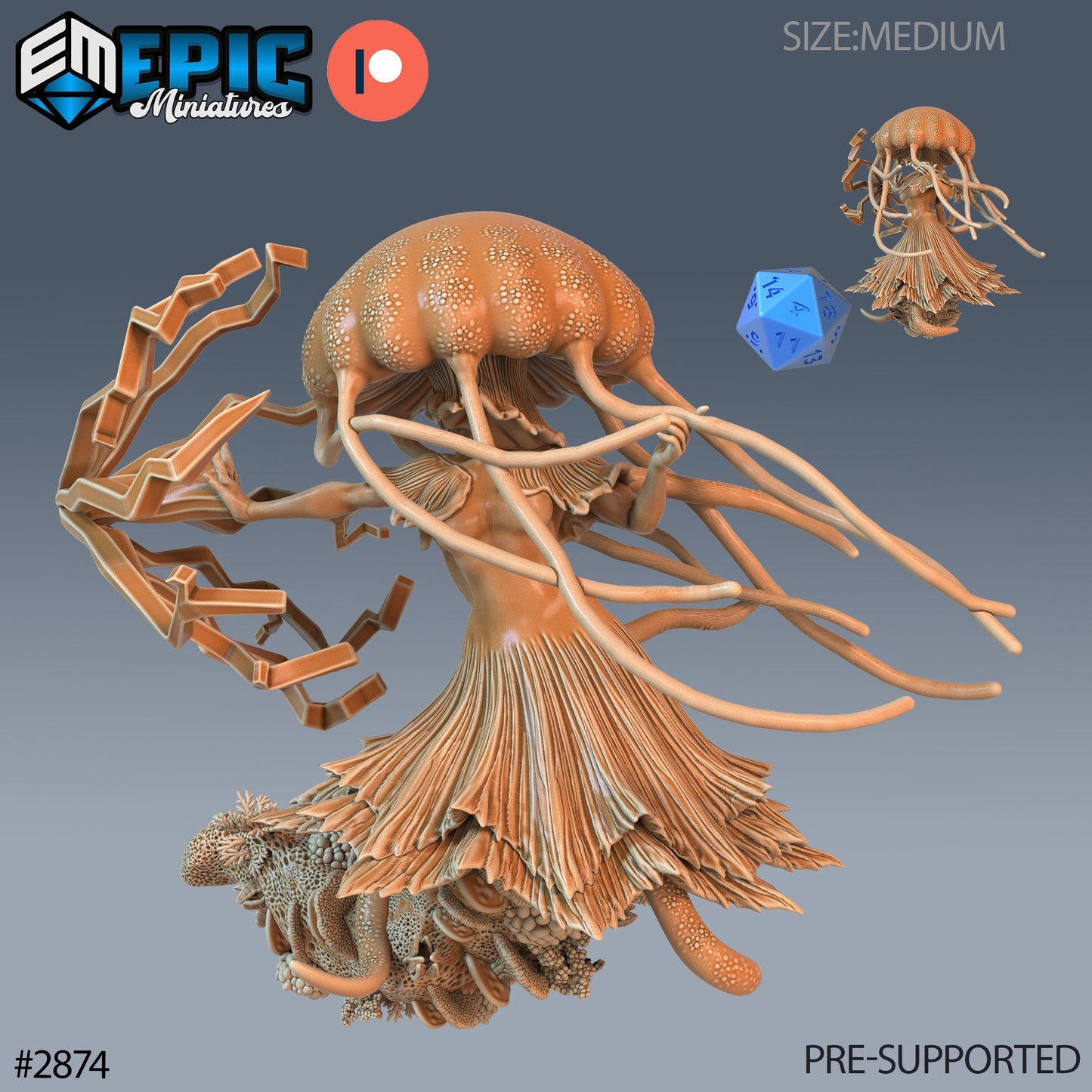 Jellyfish Mermaid (3 Variants Available) - Epic Miniatures