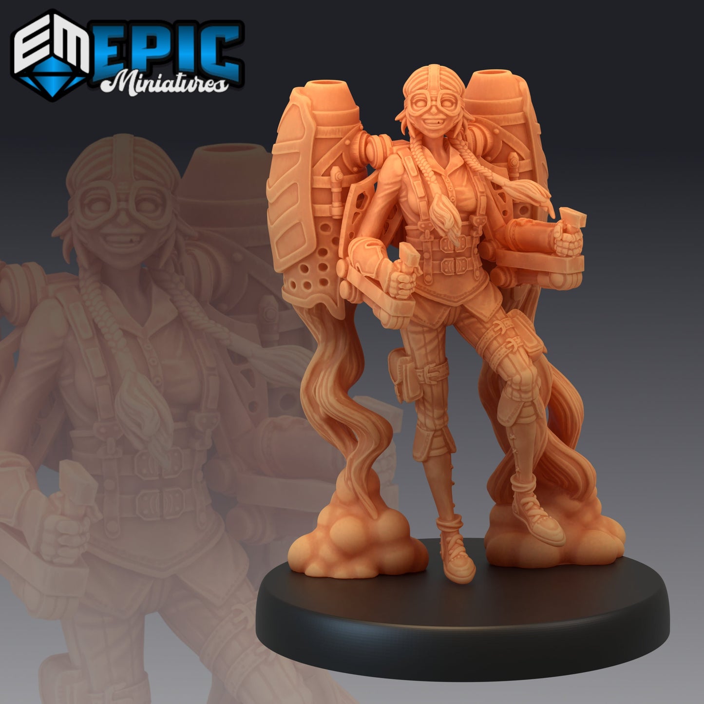 Jetpack Girl Susi (3 Variants Available) - Epic Miniatures