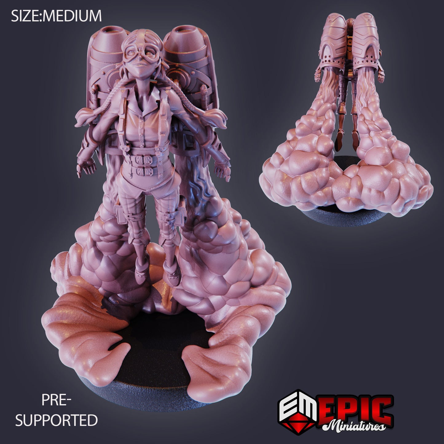 Jetpack Girl Susi (3 Variants Available) - Epic Miniatures