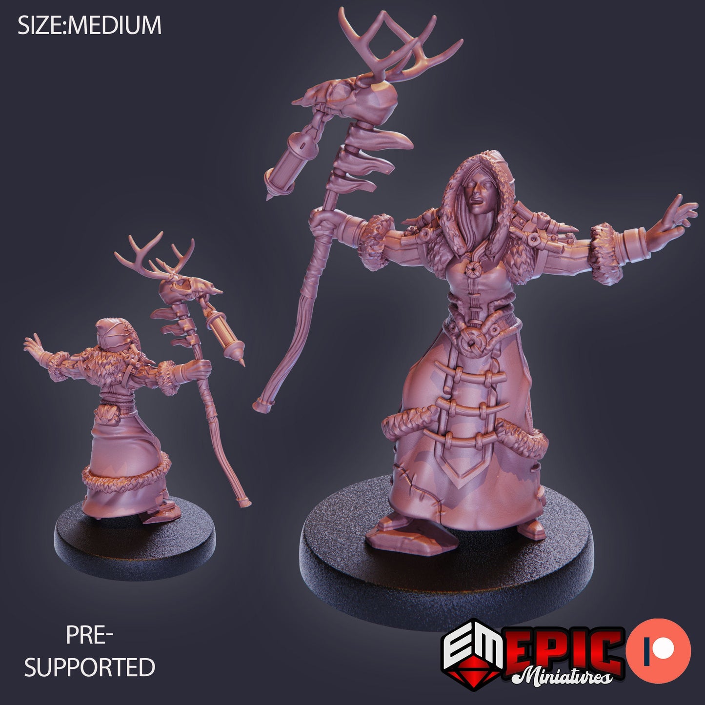 Winter Shaman (3 Variants Available) - Epic Miniatures