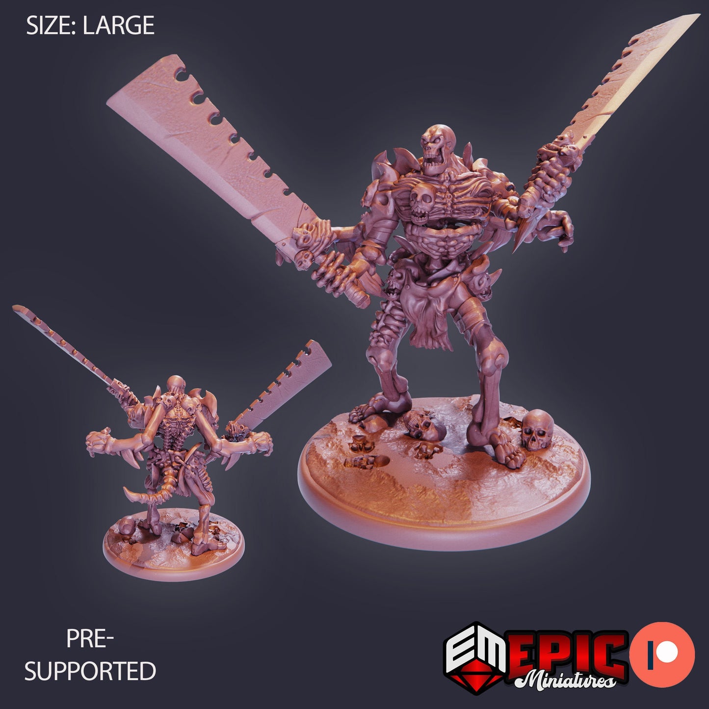 Human Bone Golem (4 Variants) - Epic Miniatures