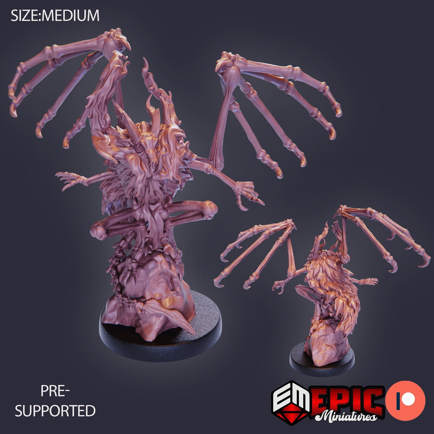 Dragonborn Skeleton (3 Variants) - Epic Miniatures
